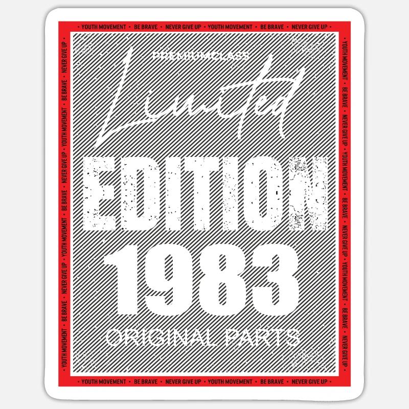 Édition limitée 1983 - Sticker taille S (10 x 10 cm) - blanc mat