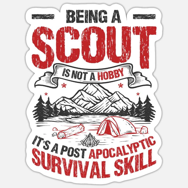 Est une compétence de survie post-apocalyptique Scouting Sticker taille S (10 x 10 cm)