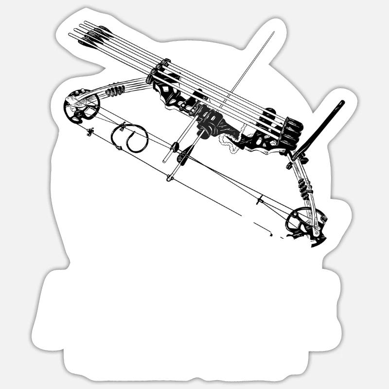 Tir à l’arc Flèche Tir à l’arc Tir à l’arc - Sticker taille S (10 x 10 cm) - blanc mat