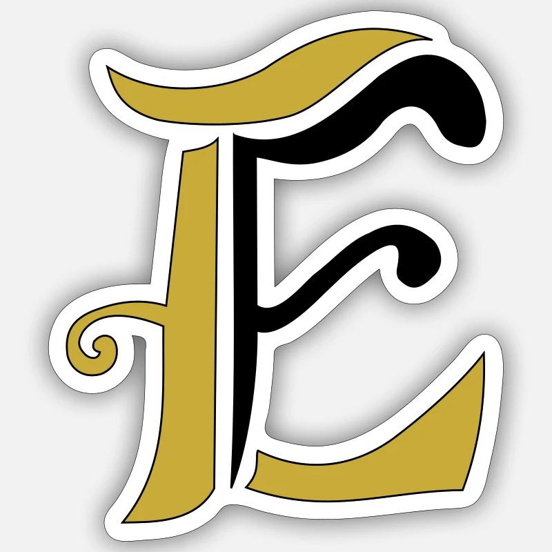 Lettre E Sticker taille S (10 x 10 cm)