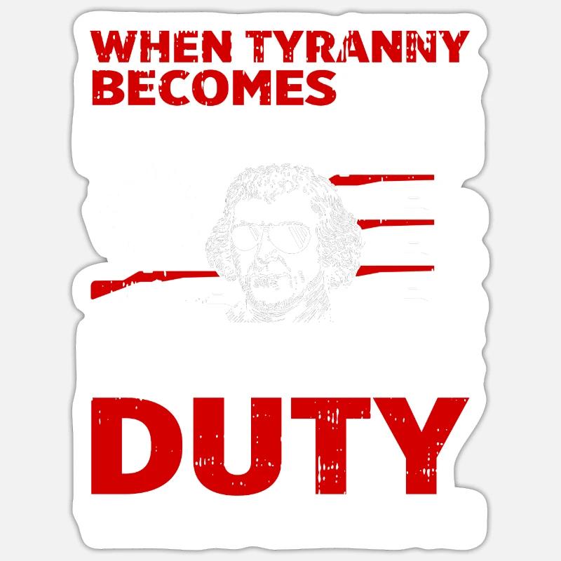 Thomas Jefferson Sticker Größe S (10 x 10 cm)