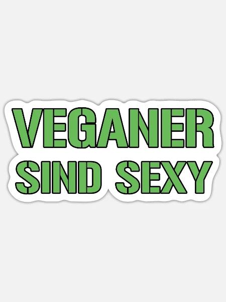Veganer Spruch - Sticker Größe S (10 x 10 cm) - Mattweiß
