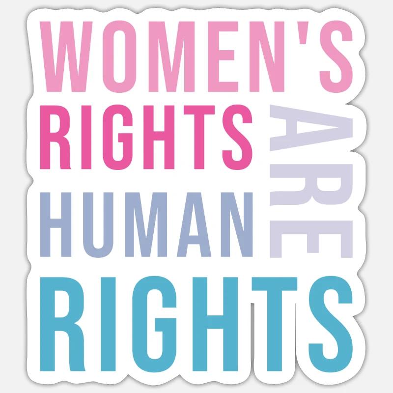Women's Rights Are Human Rights Sticker size S (10 x 10 cm)