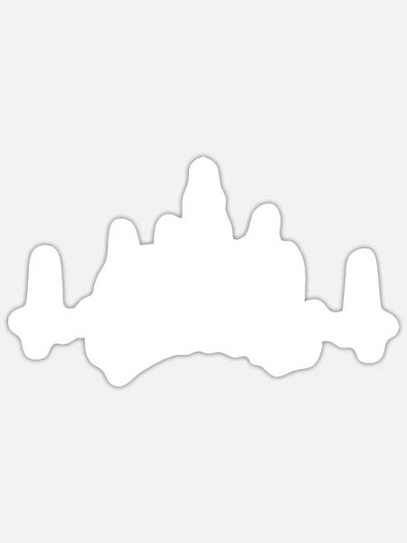 Moscow Herzschlag Russland Russen - Sticker Größe S (10 x 10 cm) - Mattweiß