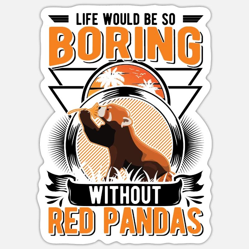 Red Panda Gift Red Panda - Sticker size S (10 x 10 cm) - white matte