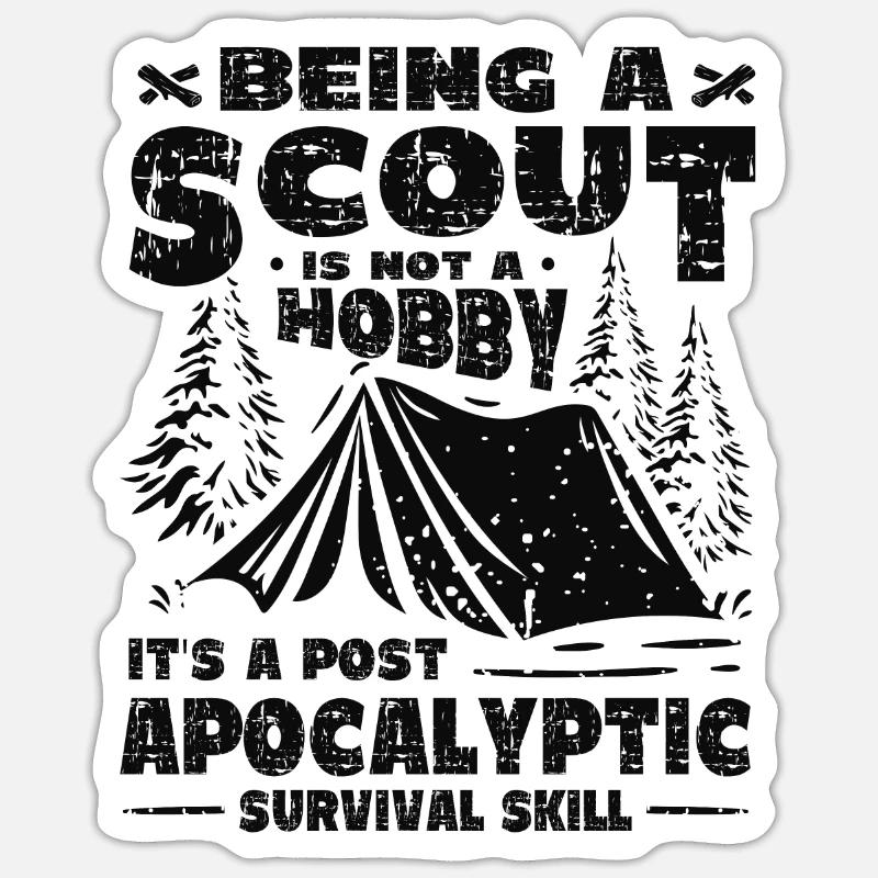 Est une compétence de survie post-apocalyptique Scouting Sticker taille S (10 x 10 cm)