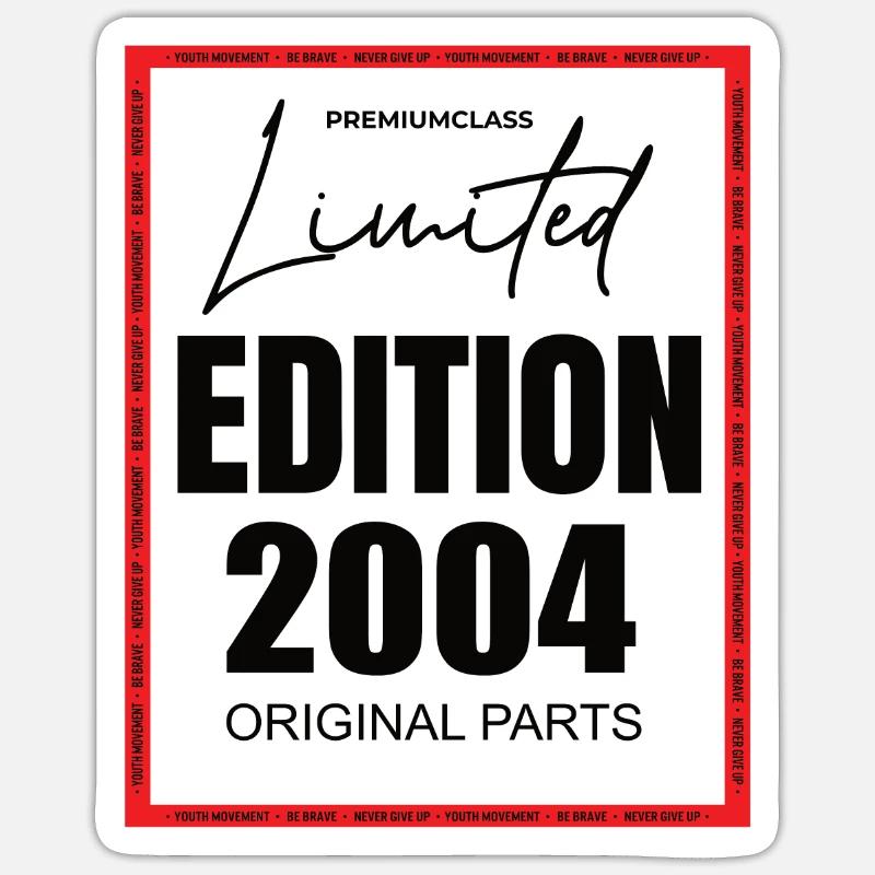 Limited Edition 2004 - Sticker Größe S (10 x 10 cm) - Mattweiß