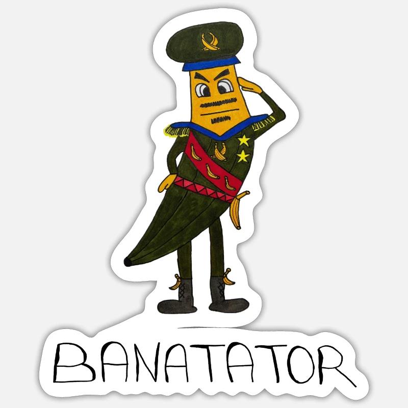 Banatator - Sticker Größe S (10 x 10 cm) - Mattweiß