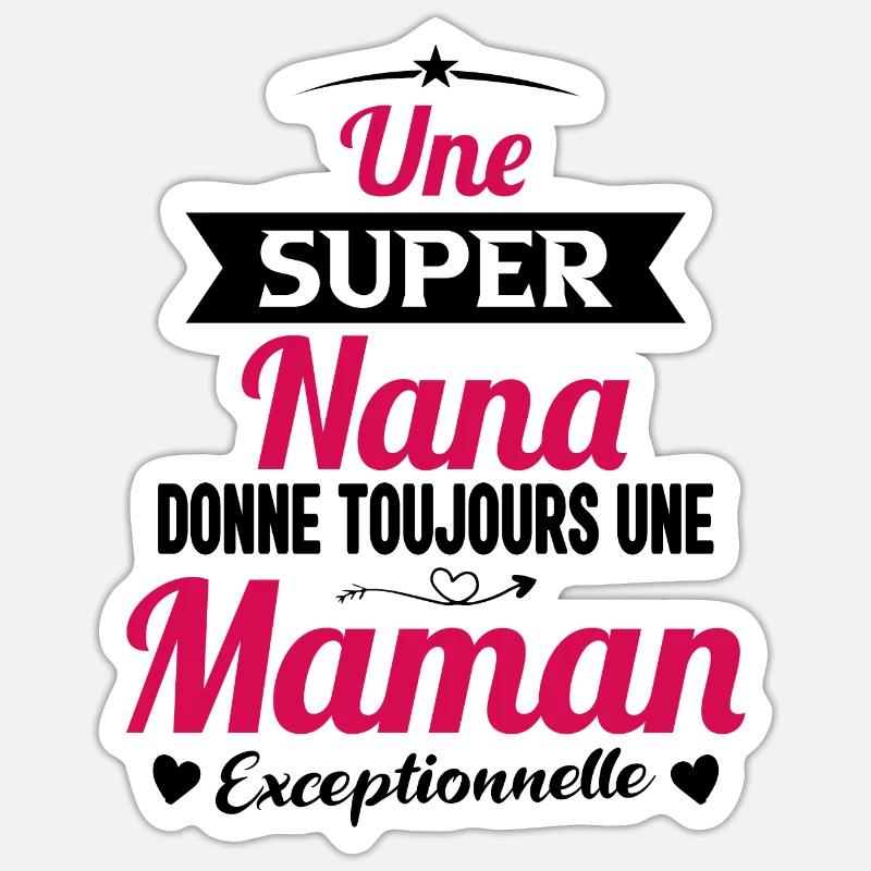Cadeau future maman future mère drôle naissance - Sticker taille S (10 x 10 cm) - blanc mat