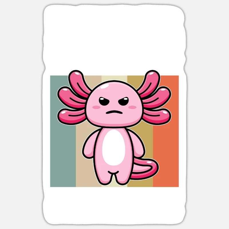 Axolotel Axolotl Lover Axolotls Gift - Sticker size S (10 x 10 cm) - white matte