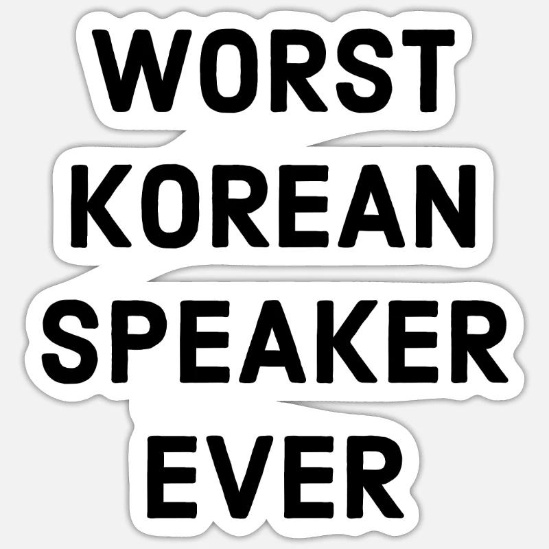 Mauvaise langue coréenne Sticker taille S (10 x 10 cm)