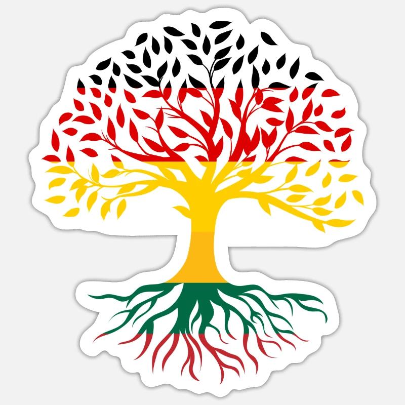 Roots Tree Germany Lithuania Sticker size S (10 x 10 cm)