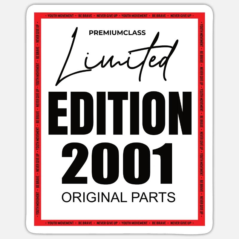 Édition limitée 2001 - Sticker taille S (10 x 10 cm) - blanc mat