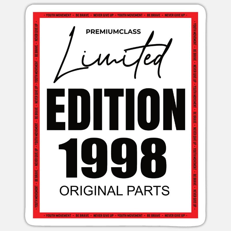 Édition limitée 1998 - Sticker taille S (10 x 10 cm) - blanc mat
