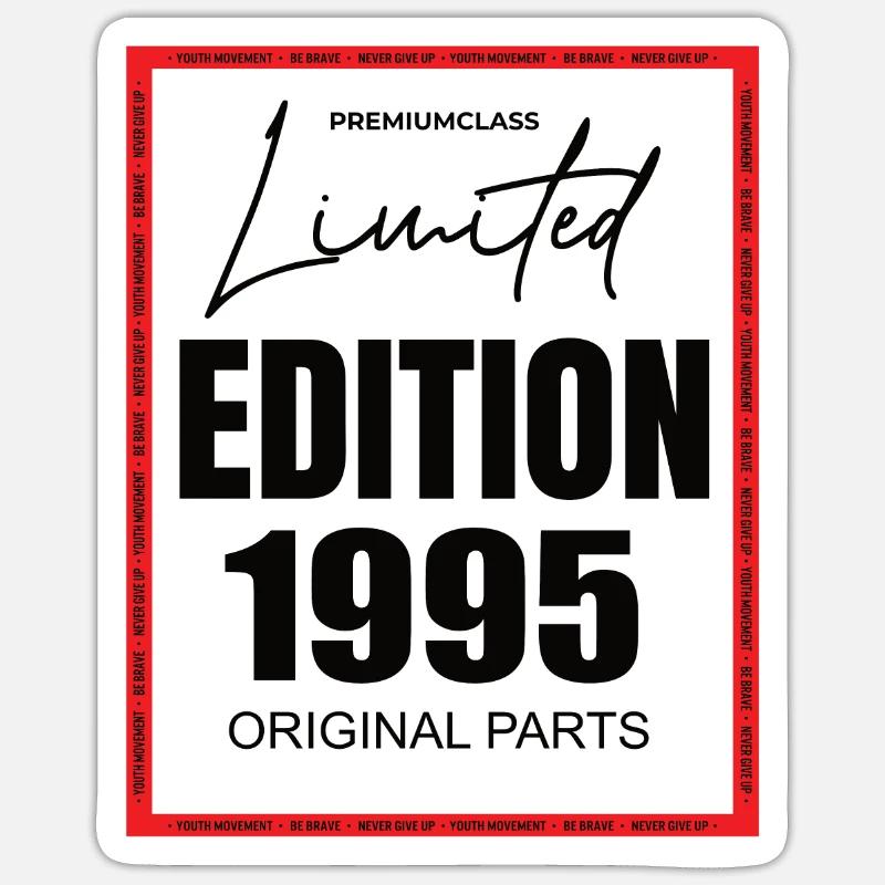 Édition limitée 1995 - Sticker taille S (10 x 10 cm) - blanc mat