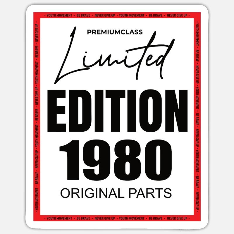 Édition limitée 1980 - Sticker taille S (10 x 10 cm) - blanc mat