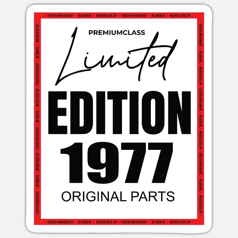Édition limitée 1977 - Sticker taille S (10 x 10 cm) - blanc mat
