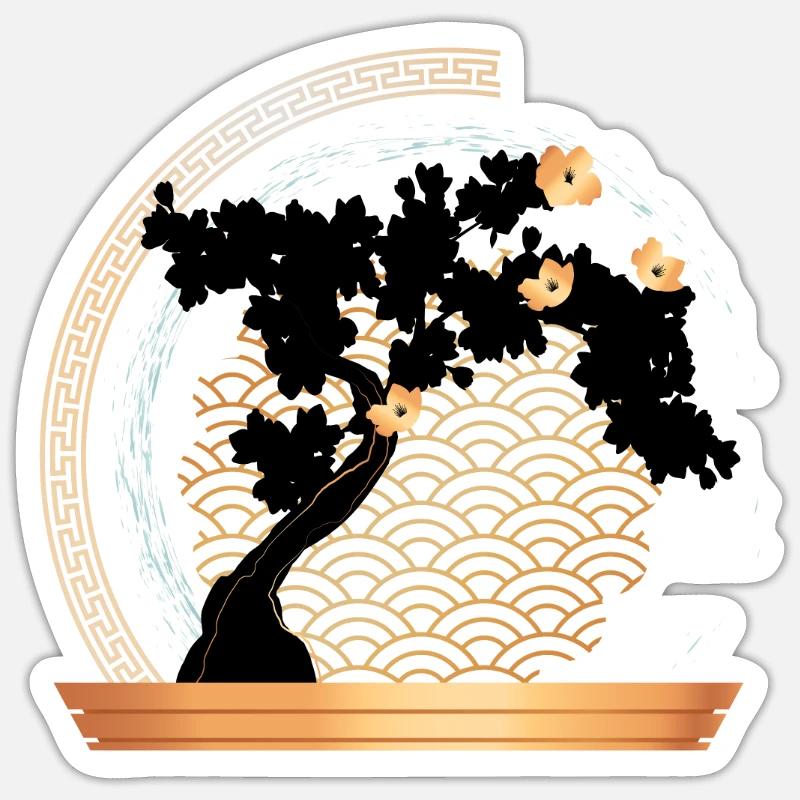 Baum - Sticker Größe S (10 x 10 cm) - Mattweiß