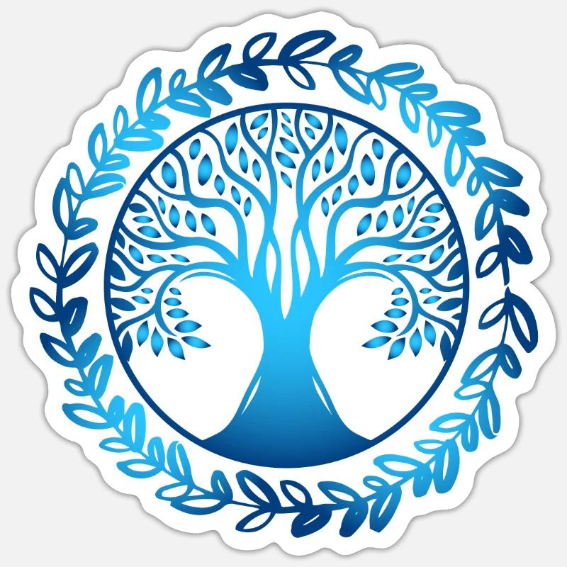 Baum - Sticker Größe S (10 x 10 cm) - Mattweiß