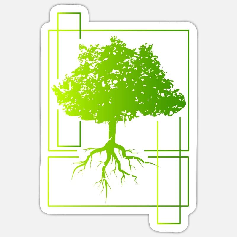 Tree - Sticker size S (10 x 10 cm) - white matte
