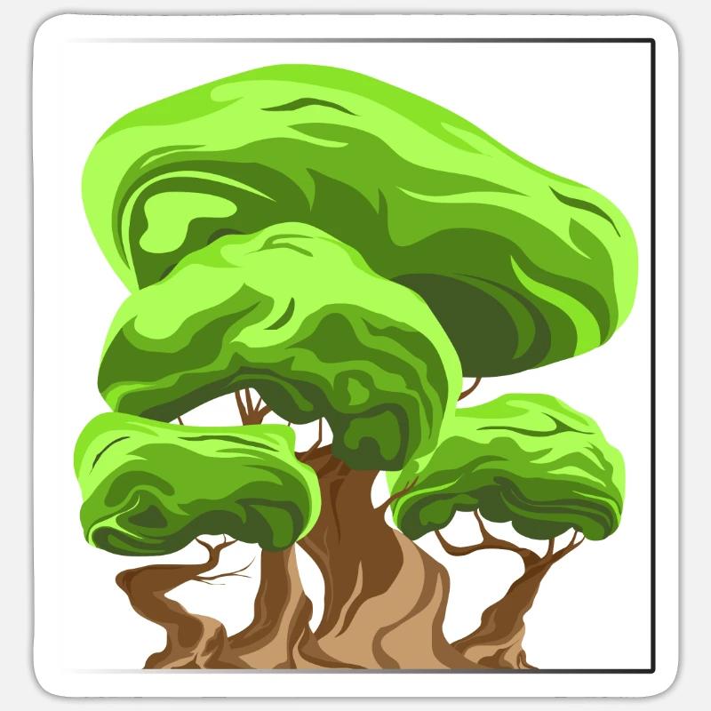 Tree - Sticker size S (10 x 10 cm) - white matte