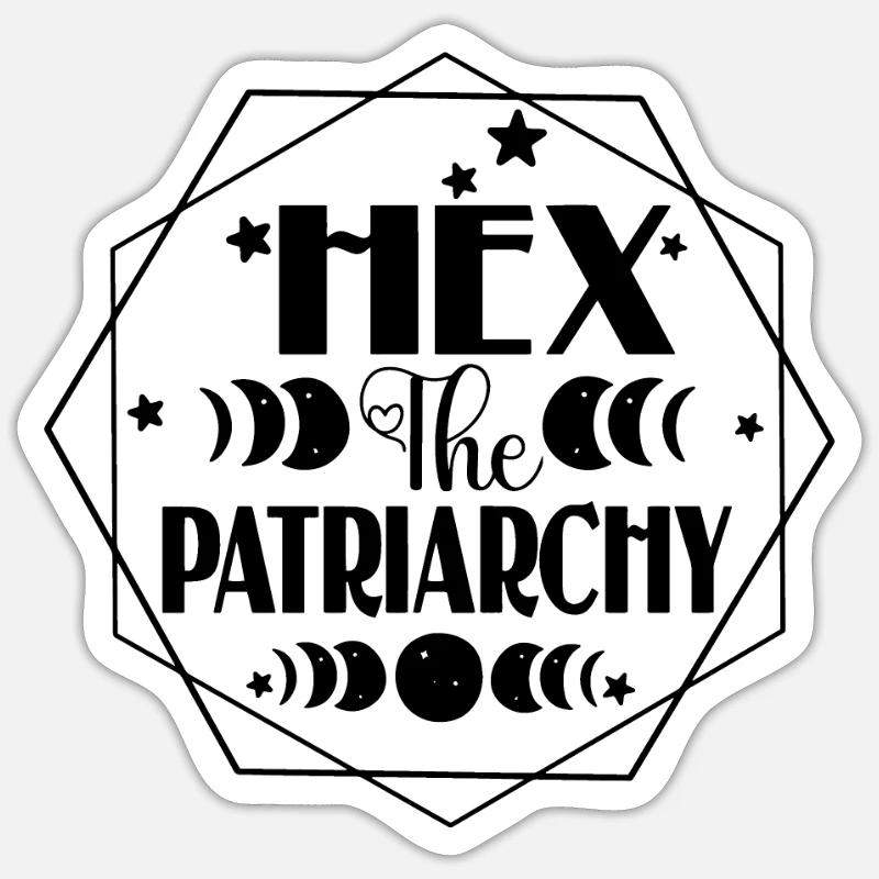 Hex The Patriarchy - Sticker size S (10 x 10 cm) - white matte