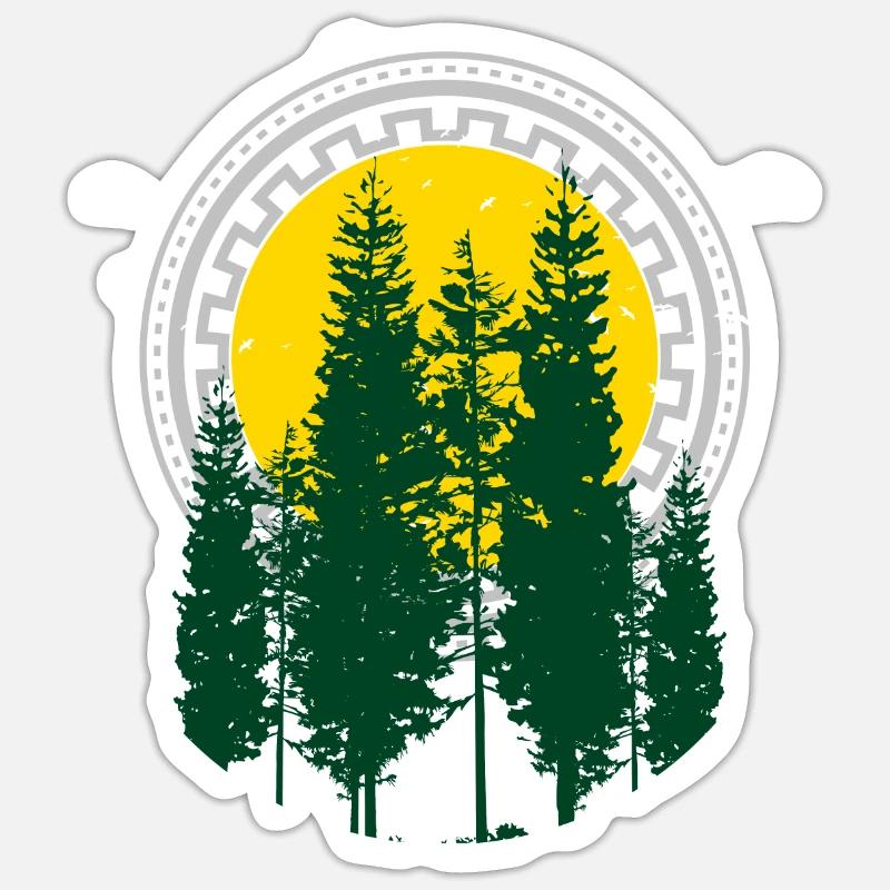Arbre - Sticker taille S (10 x 10 cm) - blanc mat