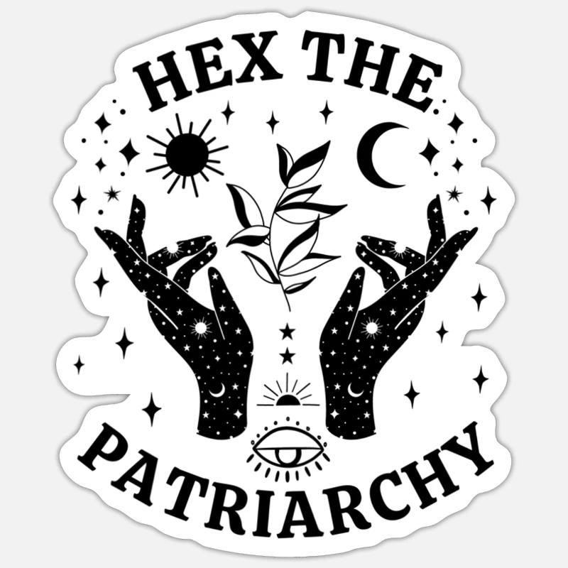 Hex The Patriarchy - Sticker size S (10 x 10 cm) - white matte