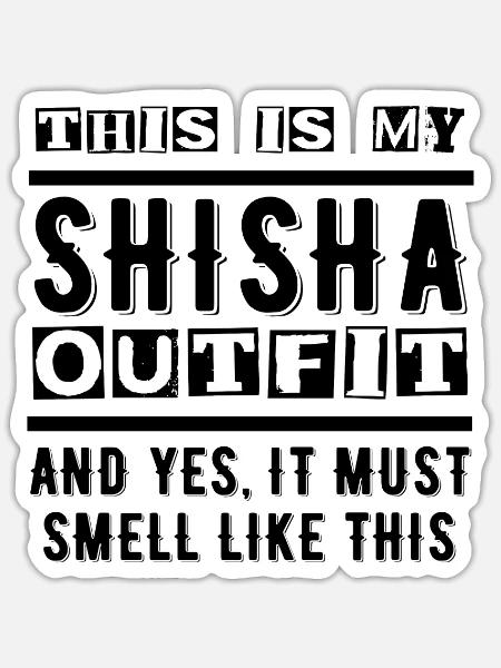 Shisha - Sticker Größe S (10 x 10 cm) - Mattweiß