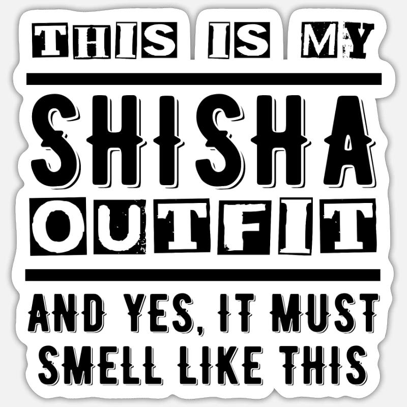 Hookah - Sticker size S (10 x 10 cm) - white matte