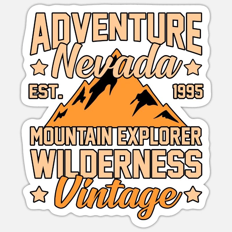 Abenteuer Nevada Geschenk - Sticker Größe S (10 x 10 cm) - Mattweiß