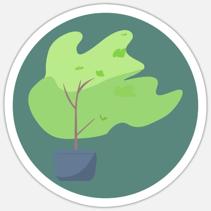 Arbre - Sticker taille S (10 x 10 cm) - blanc mat
