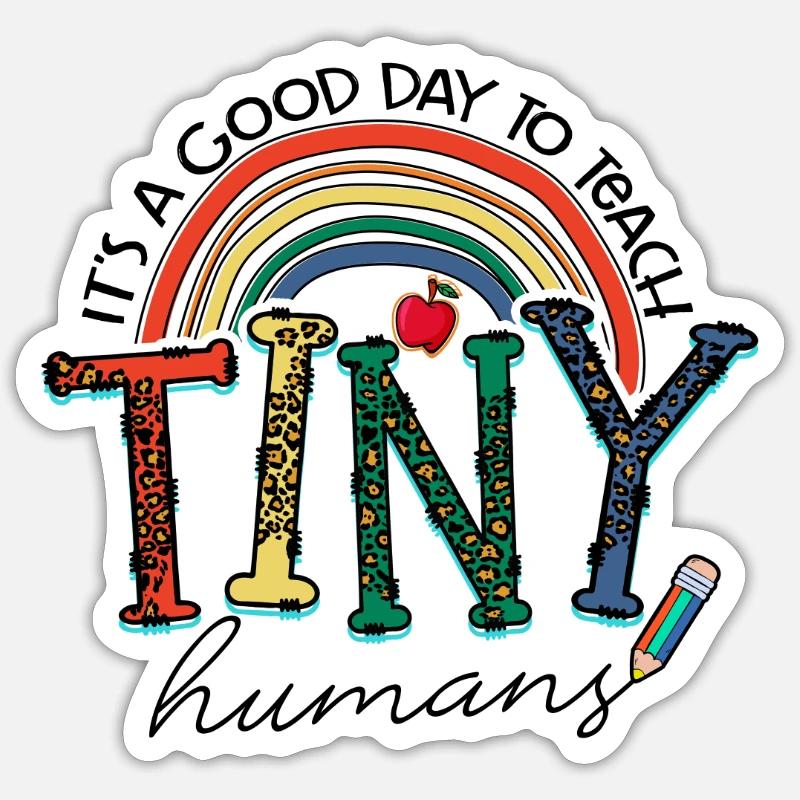 It's a Good Day to Teach Tiny Humans Leopard Sticker size S (10 x 10 cm)