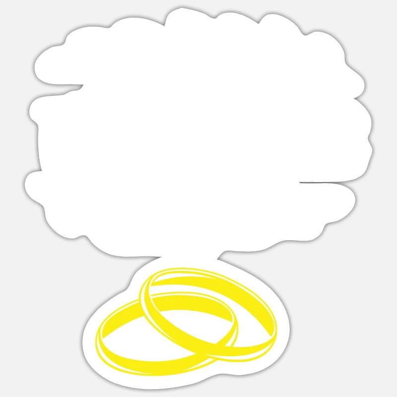 Married - Sticker size S (10 x 10 cm) - white matte