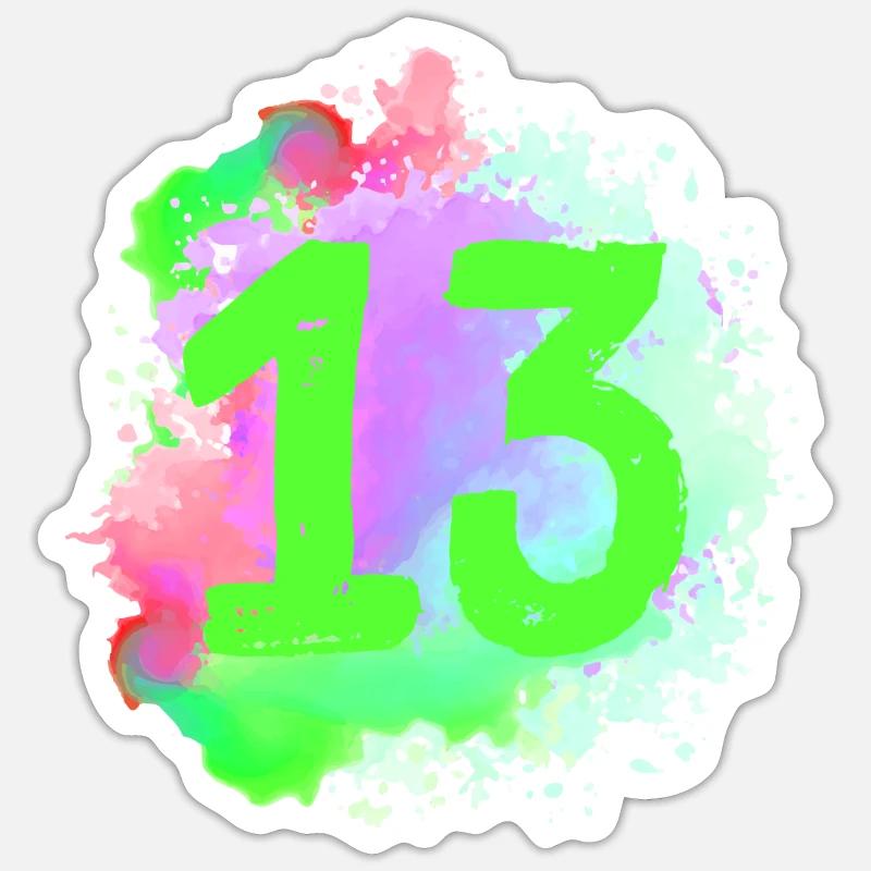 13 Nombre d’objets blob Sticker taille S (10 x 10 cm)