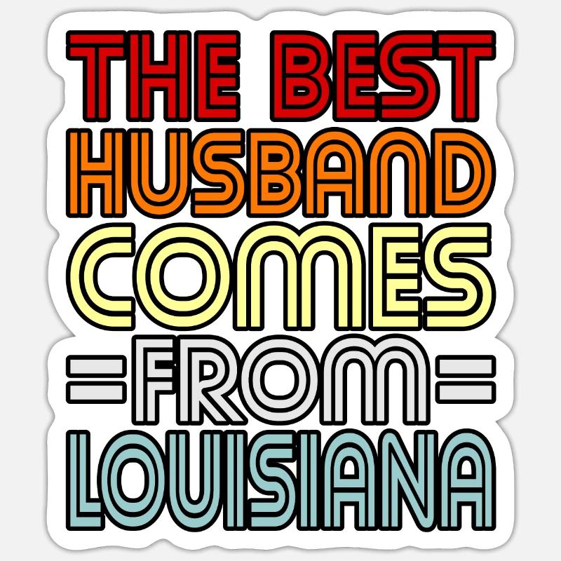 Louisiana-ehemann-geschenk Sticker Größe S (10 x 10 cm)
