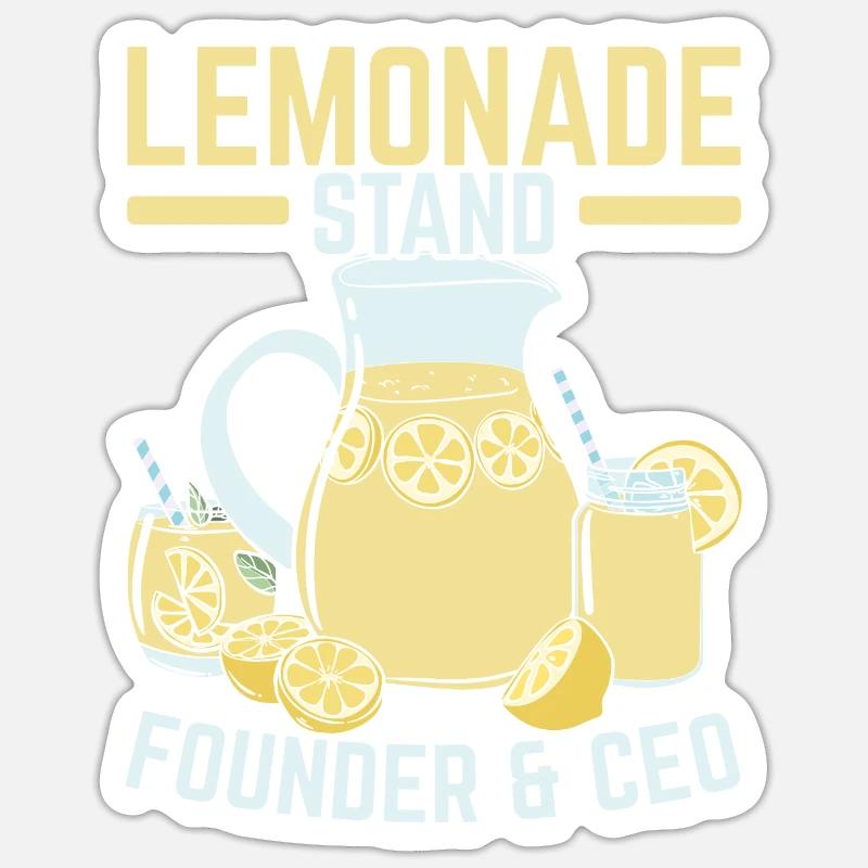 Lemonade Stand Founder & CEO Lemon Fruit Beverage Sticker size S (10 x 10 cm)