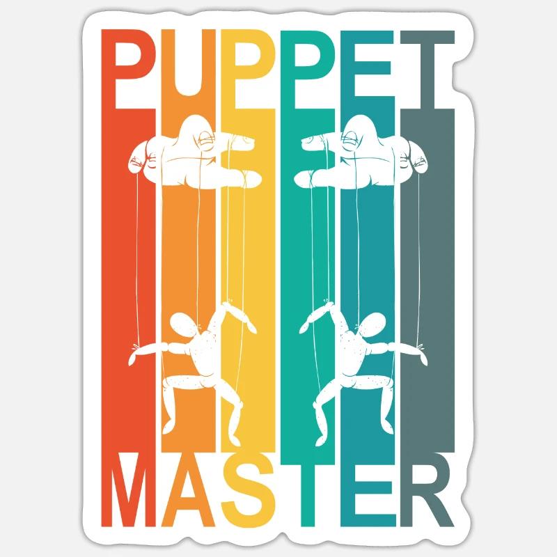 Ventriloquists and puppets - Sticker size S (10 x 10 cm) - white matte