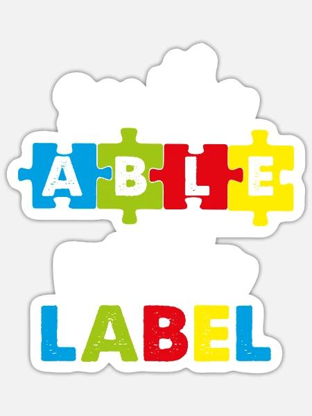 Autismus Bewusstsein Kleidung - Sticker Größe S (10 x 10 cm) - Mattweiß