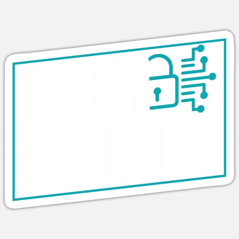 Cybersécurité Hack Hacking Hacker Sécurité informatique Sticker taille S (10 x 10 cm)