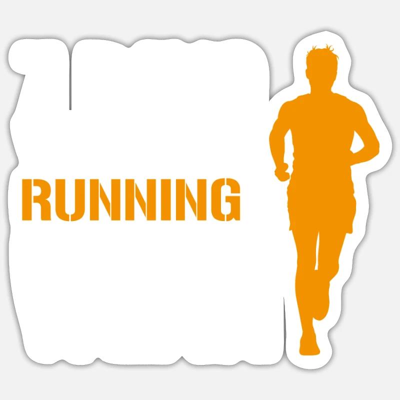 7 Days Without Running Makes One Weak, Läufer - Sticker Größe S (10 x 10 cm) - Mattweiß