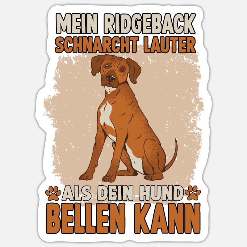 Hundehalter Training Rhodesian Ridgeback Hunde Sticker Größe S (10 x 10 cm)