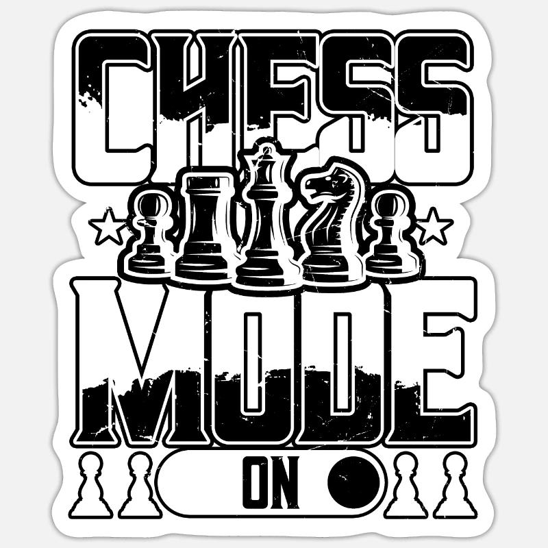 Chess Mode On Funny Chess Player Quotes Sticker Größe S (10 x 10 cm)