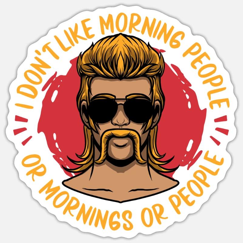 Mullet - Sticker size S (10 x 10 cm) - white matte