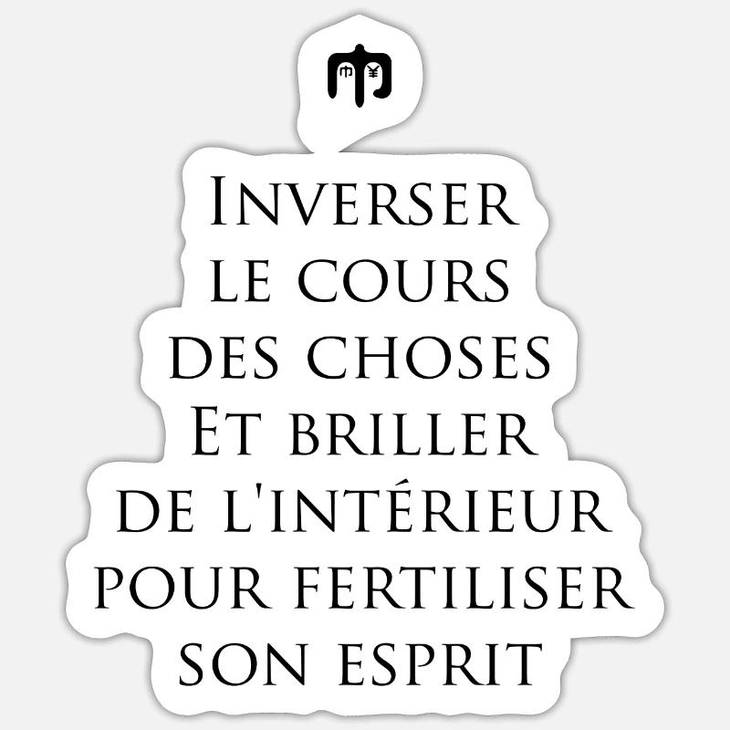 inverser - Sticker taille S (10 x 10 cm) - blanc mat