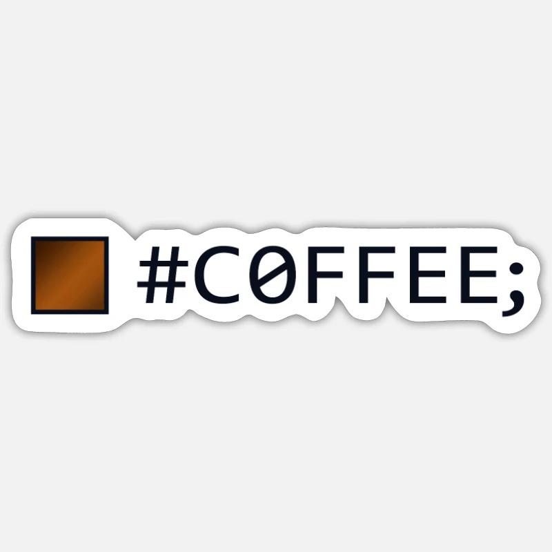 #COFFEE; Softwareentwickler Softwareingenieur - Sticker Größe S (10 x 10 cm) - Mattweiß