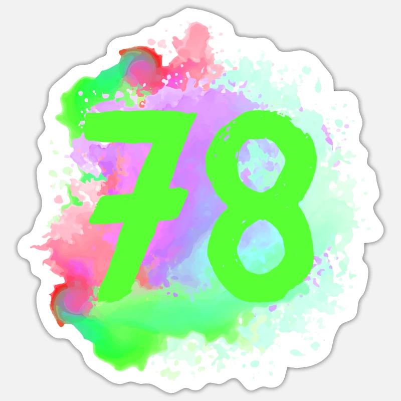 78 Nombre d’objets blob - Sticker taille S (10 x 10 cm) - blanc mat