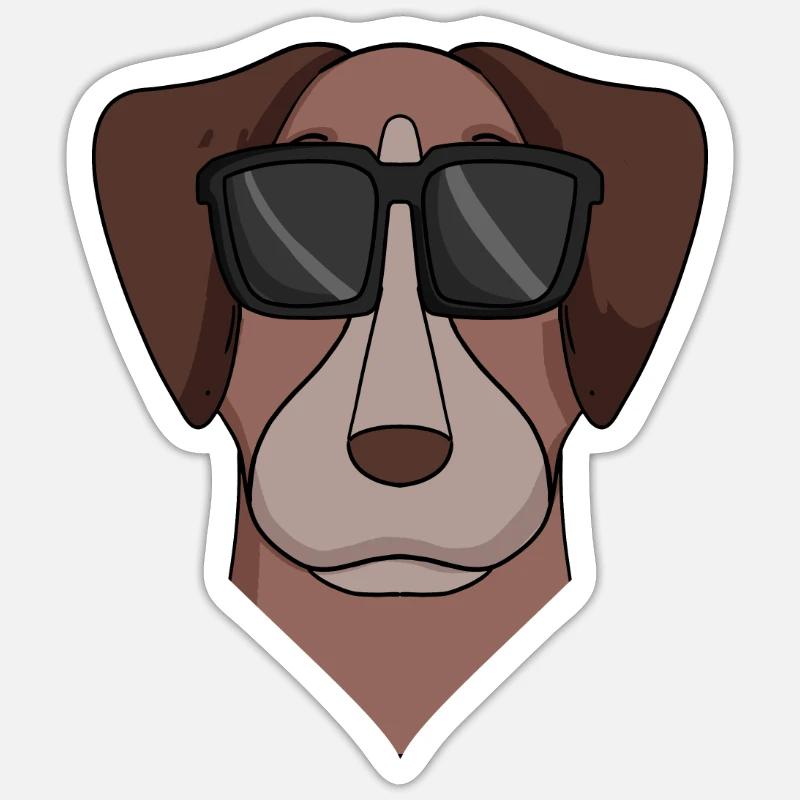 Pointer Chien Race de Chien - Sticker taille S (10 x 10 cm) - blanc mat