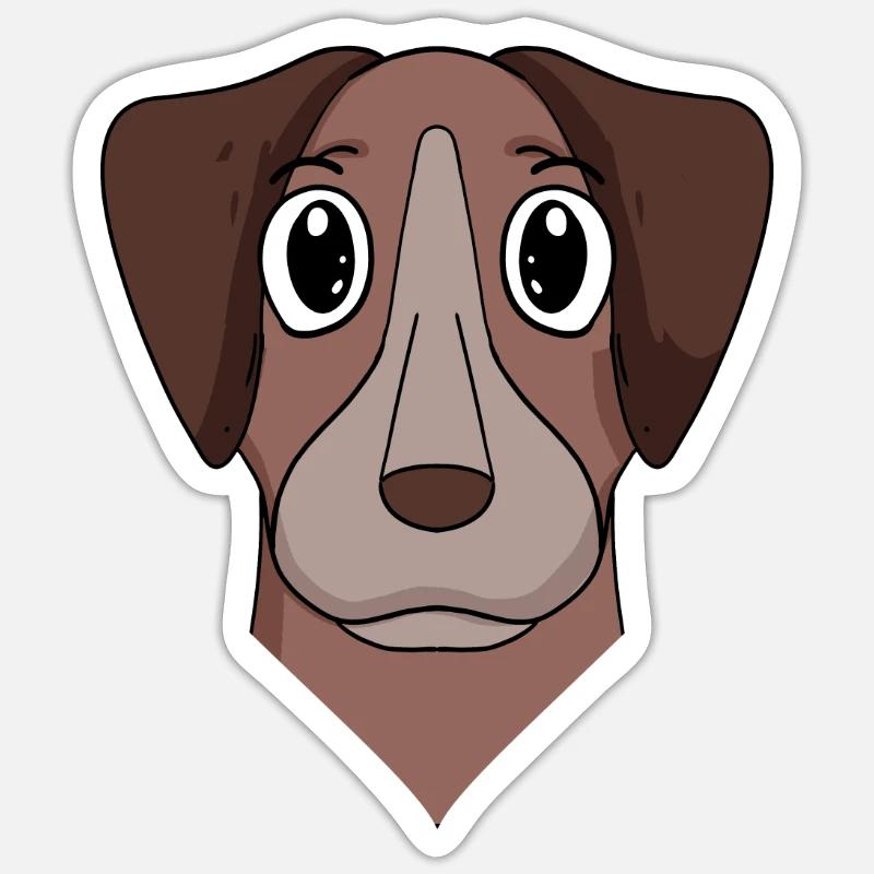 Pointer Chien Race de Chien - Sticker taille S (10 x 10 cm) - blanc mat