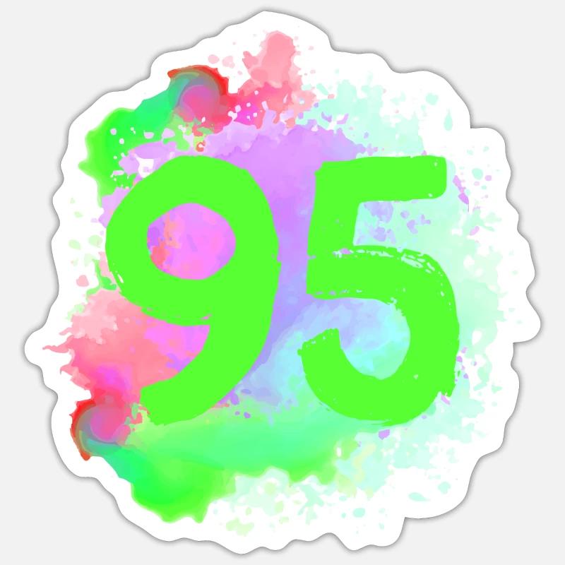 95 Nombre d’objets blob Sticker taille S (10 x 10 cm)
